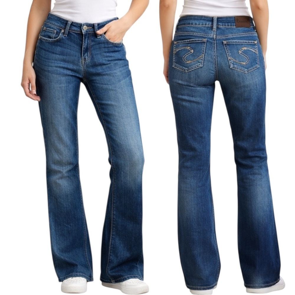Silver Jeans Suki Bootcut Jeans Size 28 Mid Rise Dark Wash